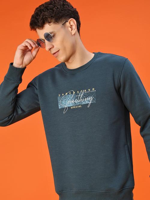 men chest print long sleeve regular fit sweatshirt - 22172046 - Very Small Image - 1