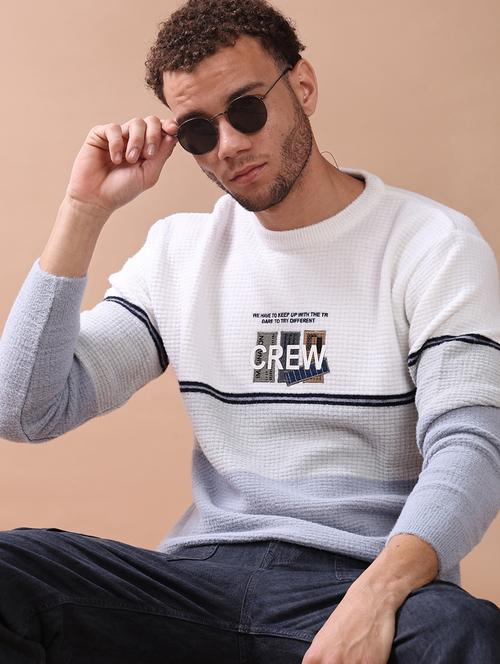 men self design long sleeve regular fit pullover  - 22172196 - Very Small Image - 1