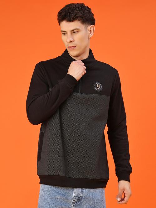 men color block long sleeve regular fit sweatshirt - 22172237 - Very Small Image - 1