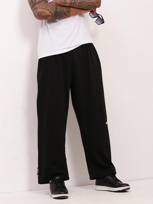 men solid mid rise full length track pant - 22173643 - Very Small Image - 1