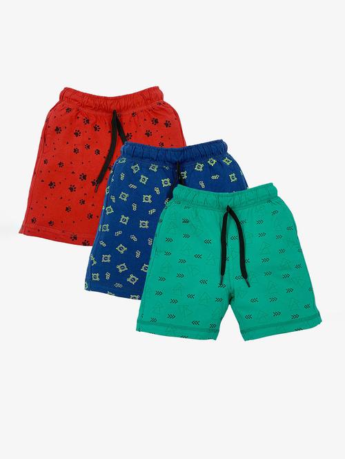 boys pack of 3 printed mid rise shorts - 22174718 - Very Small Image - 1
