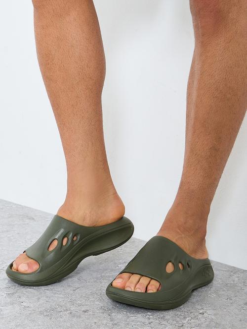 men black solid slip on slider - 22174754 - Very Small Image - 1