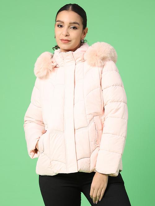 women solid long sleeve puffer jacket - 22175236 - Very Small Image - 1