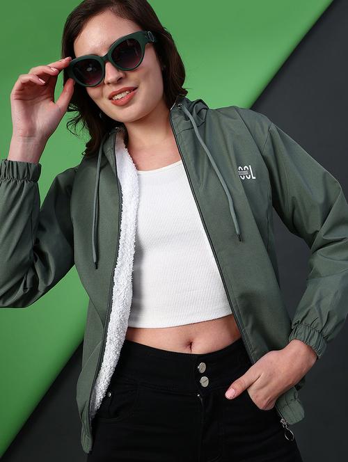 women solid long sleeve hooded quilted jacket - 22175341 - Very Small Image - 1