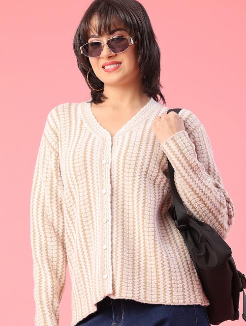 women self design long sleeve cardigan - 22175372 - Very Small Image - 1