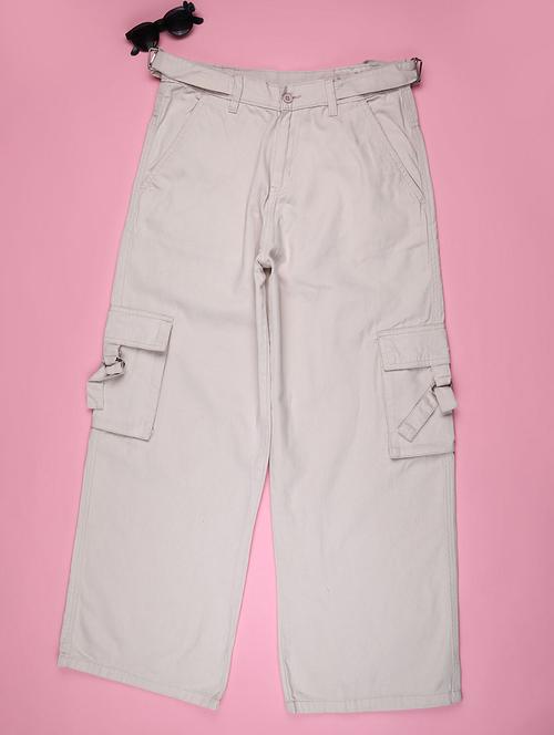 girls solid mid rise cargo - 22175868 - Very Small Image - 1