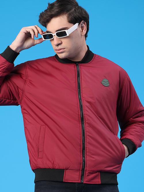 men solid long sleeve bomber jacket - 22176916 - Very Small Image - 1