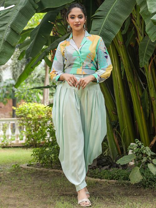 women printed long sleeve ethnic co-ord set - 22177088 - Very Small Image - 1