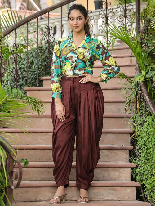 women printed long sleeve ethnic co-ord set - 22177091 - Very Small Image - 1