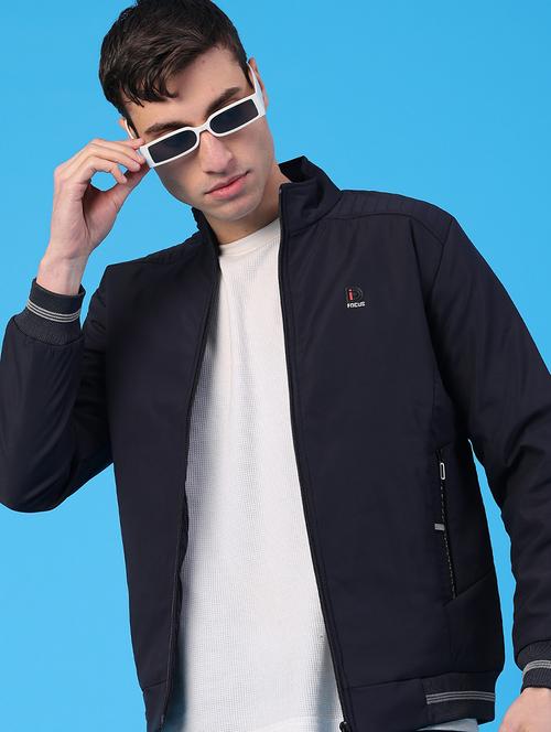 men solid long sleeve insulator bomber jacket - 22177277 - Very Small Image - 1