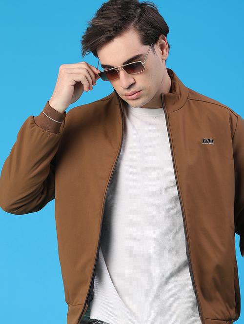 men solid long sleeve insulator bomber jacket - 22177658 - Very Small Image - 1