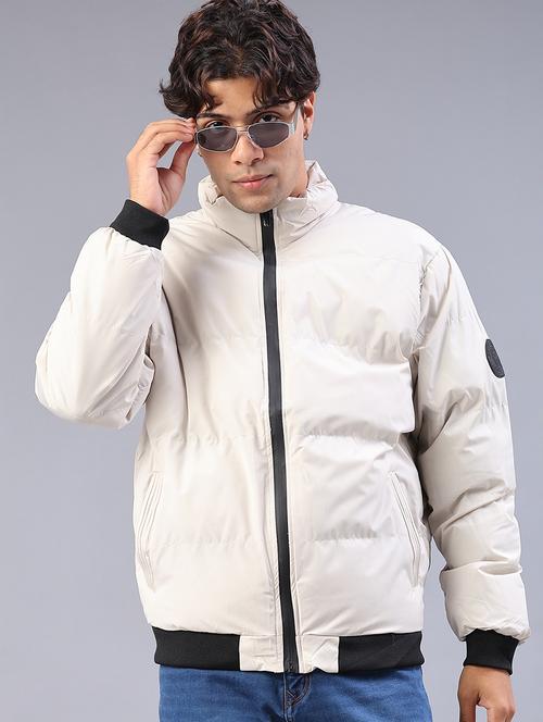 men solid long sleeve puffer jacket - 22177984 - Very Small Image - 1