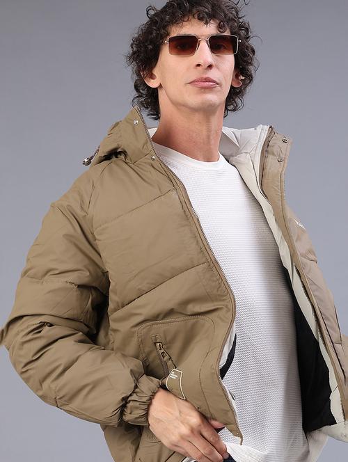 men solid long sleeve puffer jacket - 22178172 - Very Small Image - 1