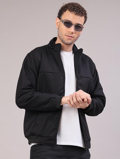 men solid long sleeve lightweight bomber jacket - 22178271 - Very Small Image - 1