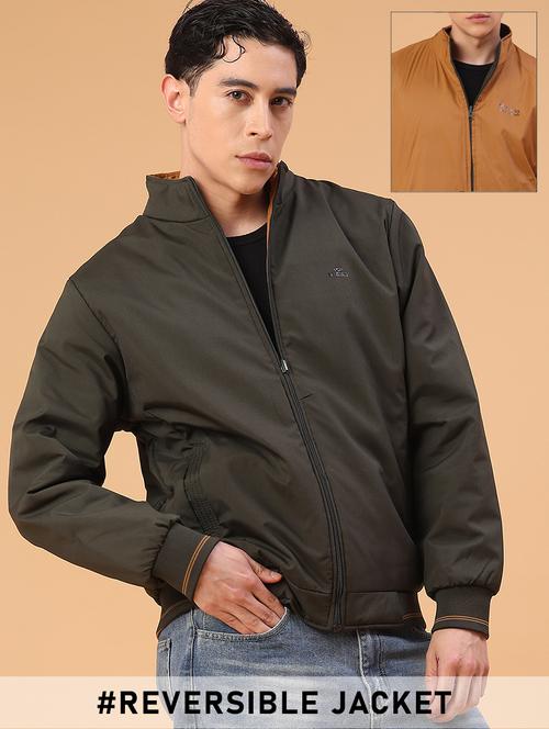 men solid long sleeve reversible bomber jacket - 22178592 - Very Small Image - 1