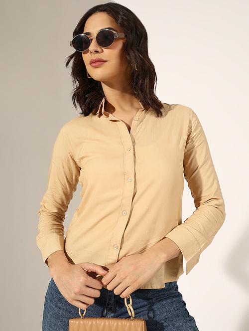 women collared three quarter sleeve regular shirt - 22180099 - Very Small Image - 1