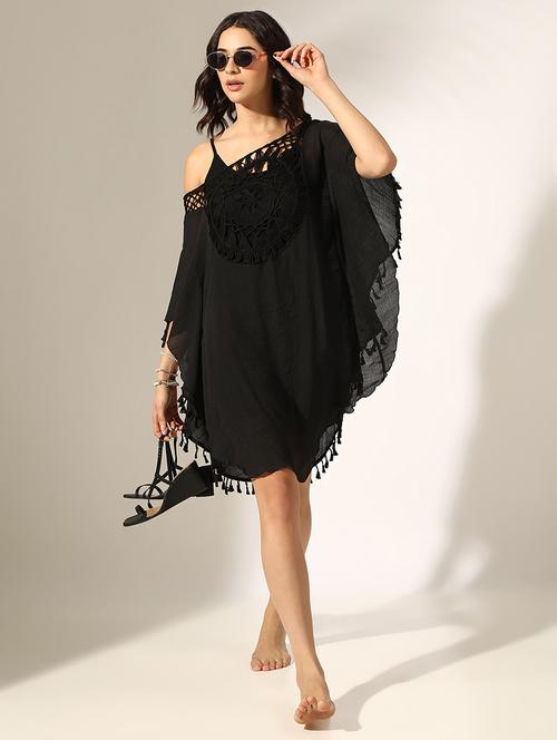 women self designed boat neck asymmetric dress - 22180145 - Very Small Image - 1