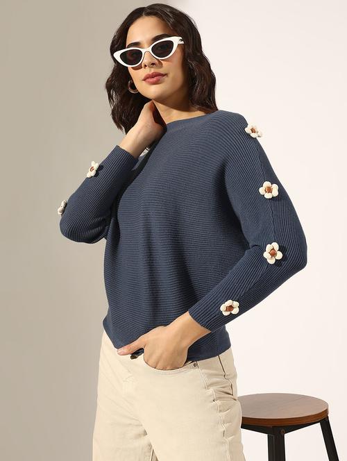 women solid long sleeve regular top - 22180155 - Very Small Image - 1
