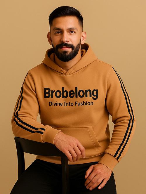 men printed long sleeve hooded sweatshirt - 22180235 - Very Small Image - 1
