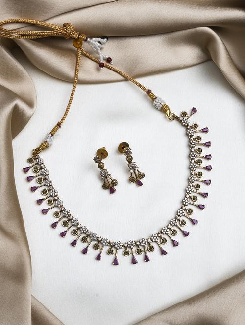 red alloy necklaces and earring - 22181261 - Very Small Image - 1