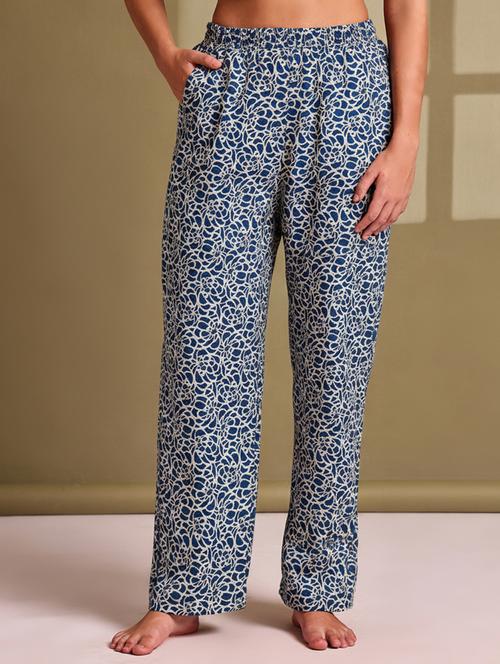 women printed mid rise lounge wear pajama - 22181553 - Very Small Image - 1