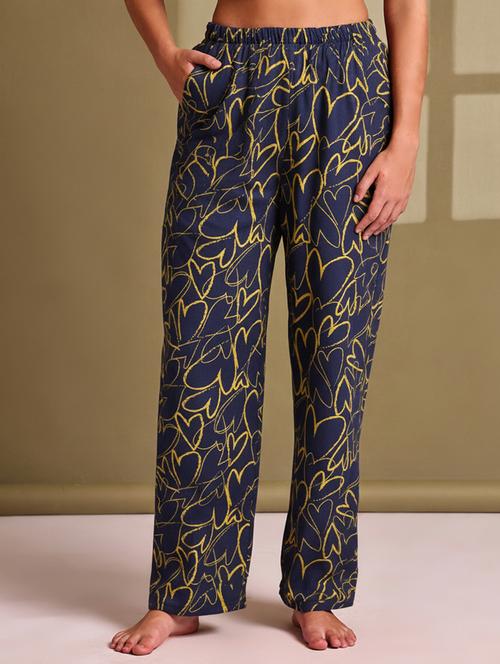 women printed mid rise lounge wear pajama - 22181555 - Very Small Image - 1