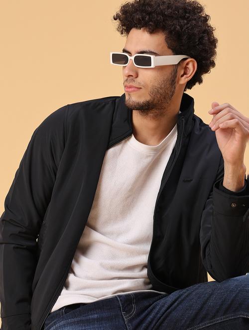 men solid long sleeve lightweight bomber jacket - 22182299 - Very Small Image - 1