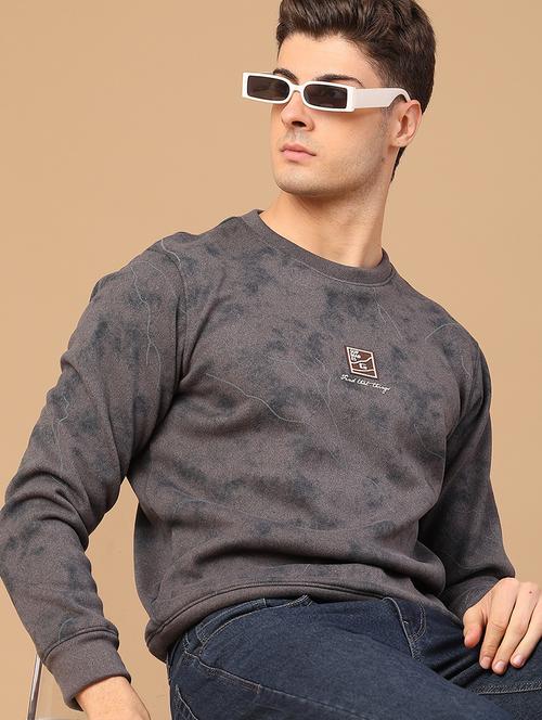 men printed round neck long sleeve sweatshirt - 22182969 - Very Small Image - 1