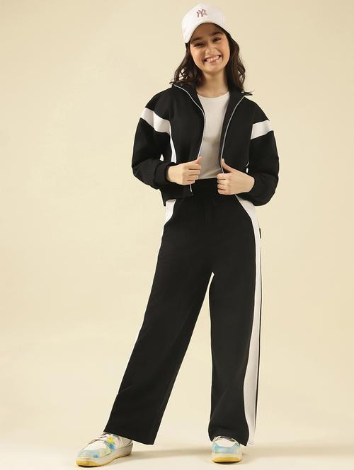 girls color blocked active wear co-ord set - 22183358 - Very Small Image - 1