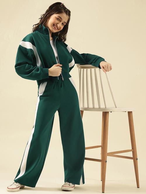 girls color blocked active wear co-ord set - 22183359 - Very Small Image - 1