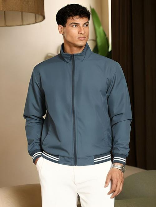 men solid long sleeve bomber jacket - 22183584 - Very Small Image - 1