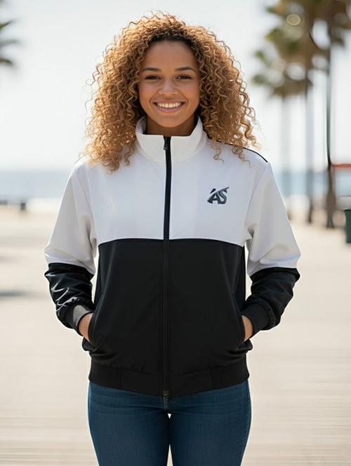 women color blocked sleeveless bomber jacket - 22183609 - Very Small Image - 1