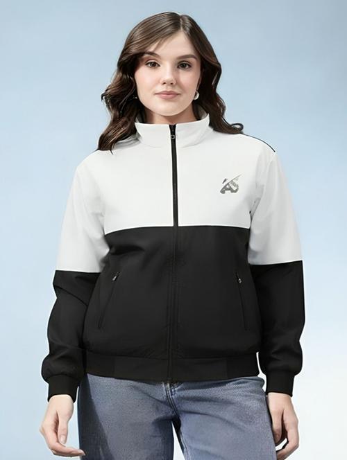 women color blocked long sleeve bomber jacket - 22183615 - Very Small Image - 1