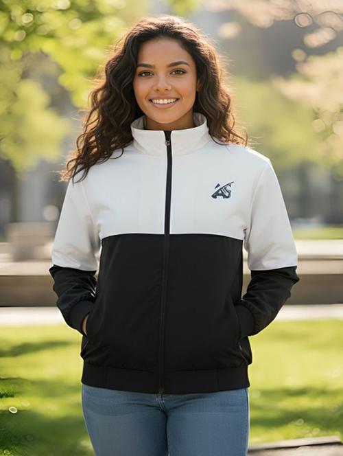 women color blocked long sleeve bomber jacket - 22183620 - Very Small Image - 1