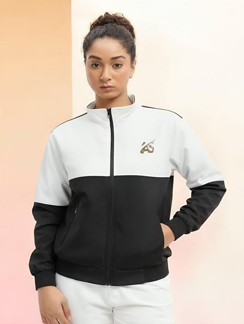 women color blocked long sleeve bomber jacket - 22183624 - Very Small Image - 1