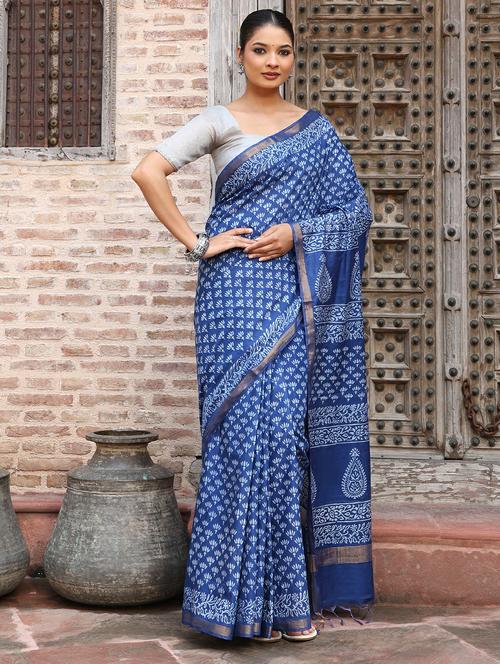 women printed casual wear saree with blouse - 22184294 - Very Small Image - 1