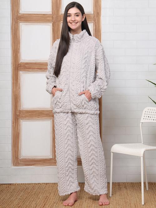 women solid nightwear pyjama set - 22184399 - Very Small Image - 1