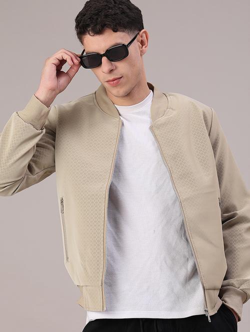 men solid long sleeve bomber jacket - 22185305 - Very Small Image - 1