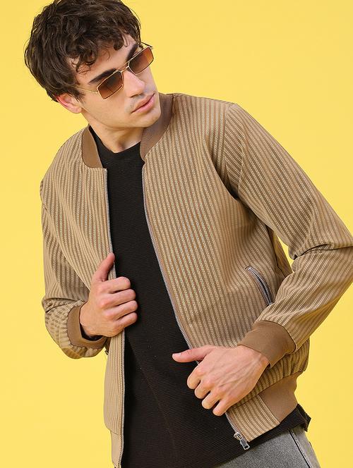 men striped long sleeve bomber jacket - 22185307 - Very Small Image - 1