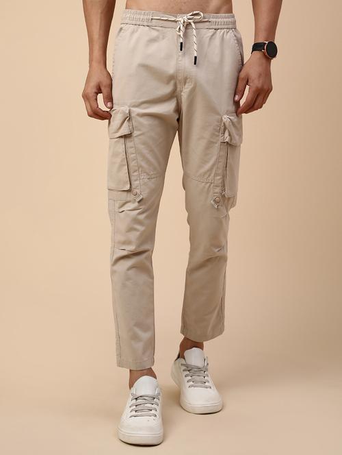 men beige cotton cargo - 22185534 - Very Small Image - 1