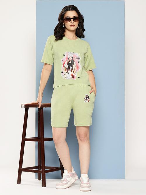 women printed top and shorts co-ord set - 22186128 - Very Small Image - 1