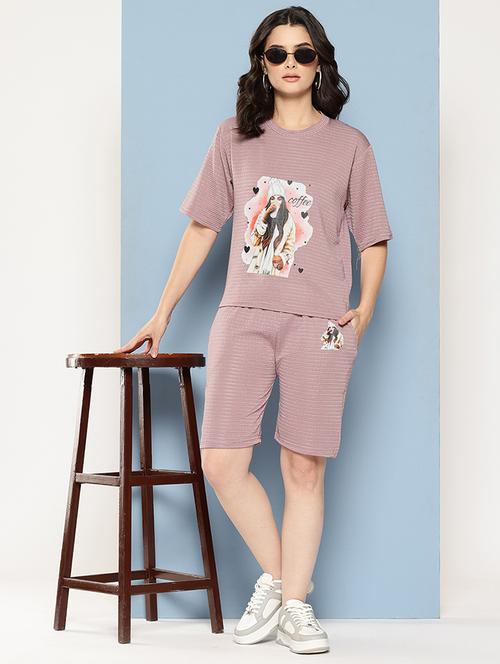 women printed top and shorts co-ord set - 22186131 - Very Small Image - 1