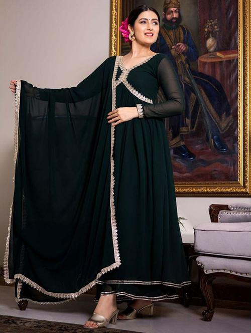 women solid long sleeve kurta with dupatta set - 22186924 - Very Small Image - 1