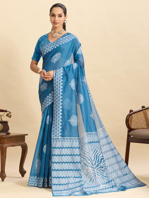 women self design bordered saree with blouse - 22187813 - Very Small Image - 1