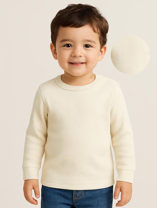 boys cream long sleeve thermal top - 22187935 - Very Small Image - 1