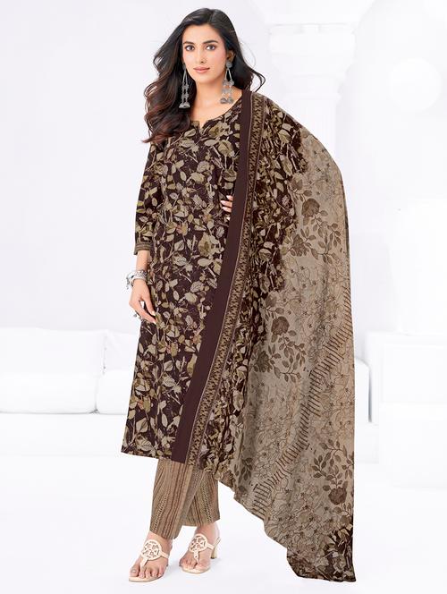 women printed three quarter sleeve kurta pant with dupatta set - 22205725 - Very Small Image - 1