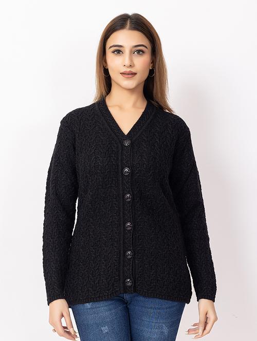 women self design long sleeve cardigan - 22217697 - Very Small Image - 1