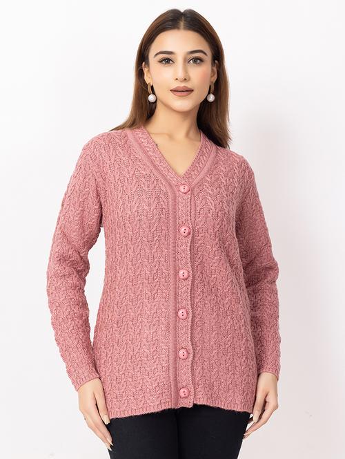 women self design long sleeve cardigan - 22217700 - Very Small Image - 1