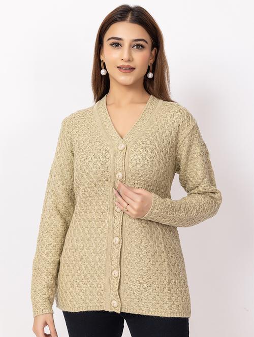 women self design long sleeve cardigan - 22217703 - Very Small Image - 1