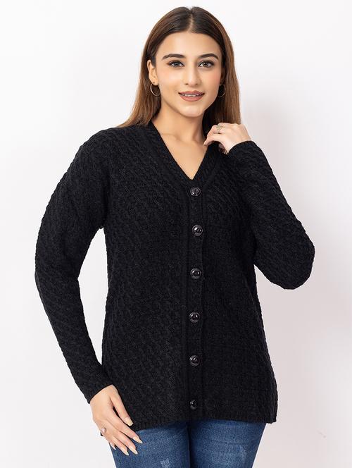 women self design long sleeve cardigan - 22217704 - Very Small Image - 1